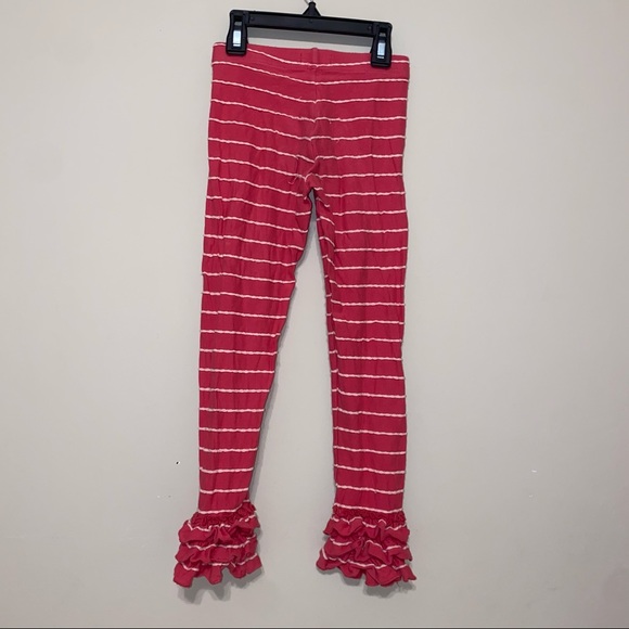 Matilda Jane Pink Striped Ruffle Leggings - Picture 3 of 6
